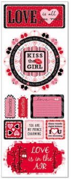 Стикеры из кардстока "He Loves Me" из коллекции Crush (Bo Bunny) 