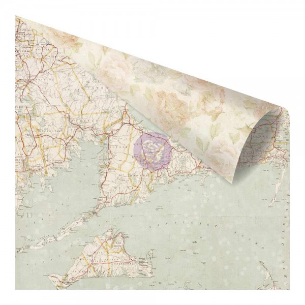 Бумага  из коллекции "St.Tropez" French Sands, с фольгированием (Prima Marketing)