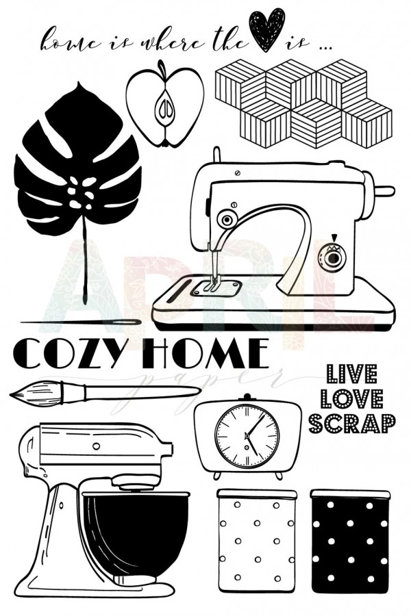 Набор штампов из коллекции "Cozy home", 13 элементов (April, Россия)