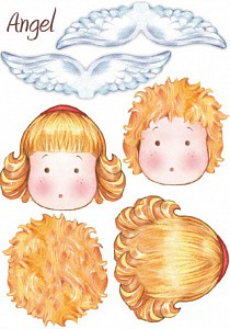 Лицо для изготовления кукол, 1 лист, подходит для FLSB02 (Stamperia)