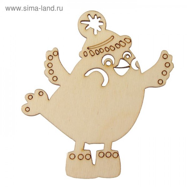 Деревянное украшение "Пингвинчик в шапочке" (Артузор) 