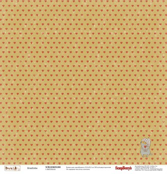 Бумага из коллекции "Basik&Ko" Влюблён (Scrapberry's)