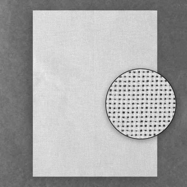 Канва 14 Аида, 30х40 см, 100% хлопок, цвет Белый (Беларусь)