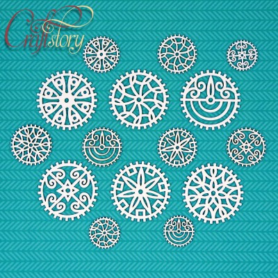 Набор чипборда "Винтажные шестеренки" (CraftStory, Россия) 