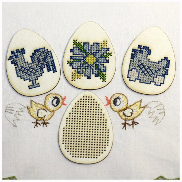 Заготовка для вышивки из чипборда Сплошная заливка, коллекция "Пасхальные яйца", 1 шт. (Россия)  