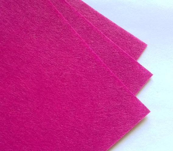 Фетр жесткий, цвет Фуксия №011, толщина 1 мм, 21х29,5 см