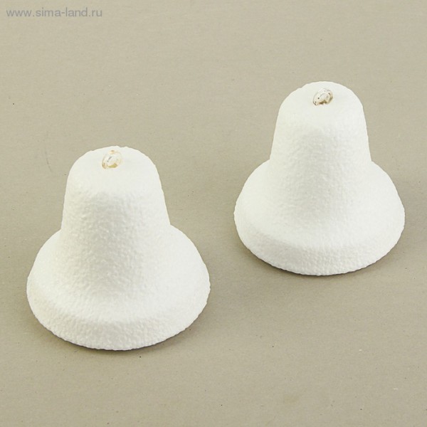 Заготовка для декора, колокольчик 10 см, пенополистирол белый, 1 шт.