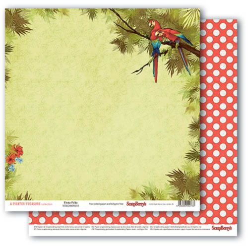 Бумага из коллекции "Сокровище пиратов" Какаду (Scrapberry's)
