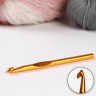 Крючок для вязания, длина 15 см, алюминий, d=5 мм/8 мм, по выбору (Артузор)