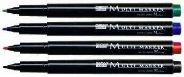 Маркер Multi Marker перманентный тонкий для письма по всем поверхностям, в т.ч. CD/DVD/BluRay, 0,3-0,5 мм, цвет в ассортименте (Marvy Uchida, Япония)