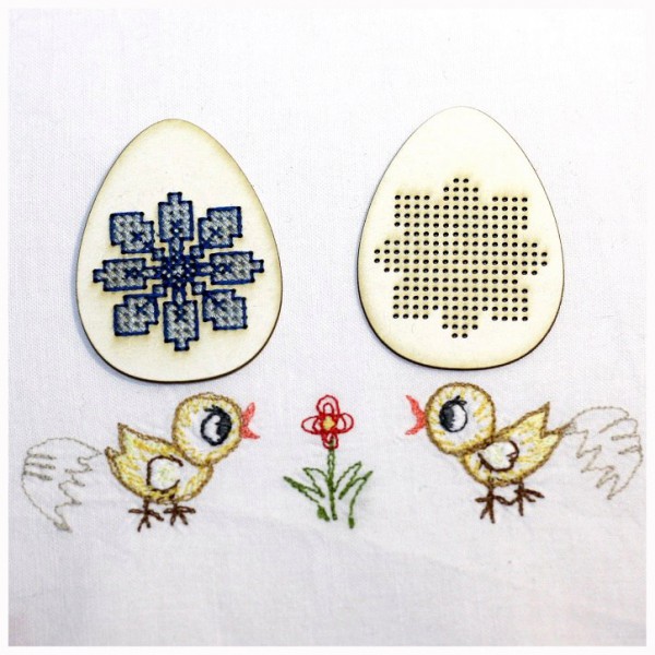 Заготовка для вышивки из чипборда Цветок, коллекция "Пасхальные яйца", 1 шт. (Россия)  