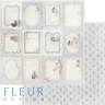 Бумага  из коллекции Наш малыш Мальчик "Горизонтальные рамочки" для разрезания (Fleur Design)