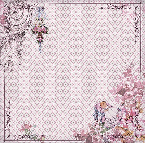 Бумага из коллекции "Малыш и малышка" Лапочка дочка (Craft Premier)  