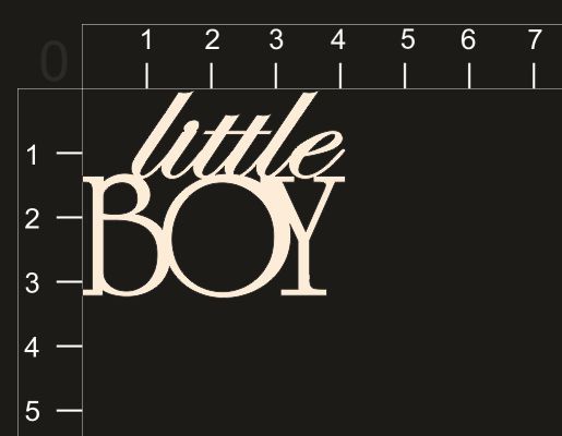 Надпись из чипборда "Little Boy"  (by Mama Yaga)  