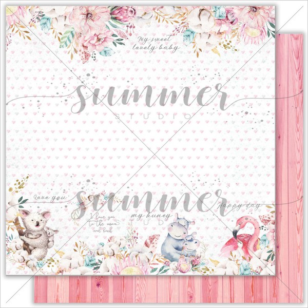 Лист бумаги из коллекции "Mother's tenderness" Family ties (Summer Studio, Россия)