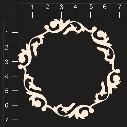 Фигура из чипборда "Рамочка круглая из завитков" (By Mama Yaga, Россия) 