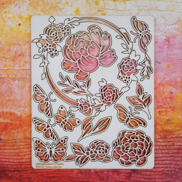 Набор чипборда из коллекции "On the wings of Mystery" Тайна цветов (Dream-Light Studio)