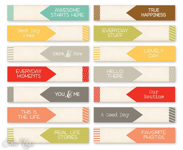 Набор этикеток (лейблов) из коллекции Everyday Life II "A/B Tags" (Chic Tags)