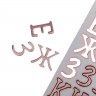 Стикеры-алфавит из чипборда из коллекции "В стране единорогов", цвет Розовый (АртУзор, Россия)