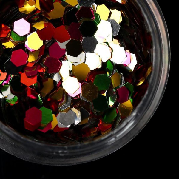 Блестки для декора крупные, цвет Микс