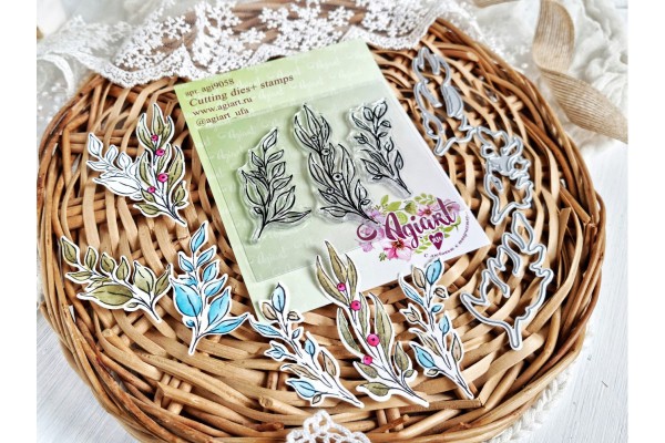 Набор штампов и ножей  для вырубки "Луговая магия" (Agiart, Россия)