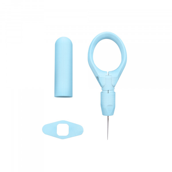 Нож канцелярский с кольцом, пластик, металл, цвет в ассортименте (Яна Седышева, Россия)