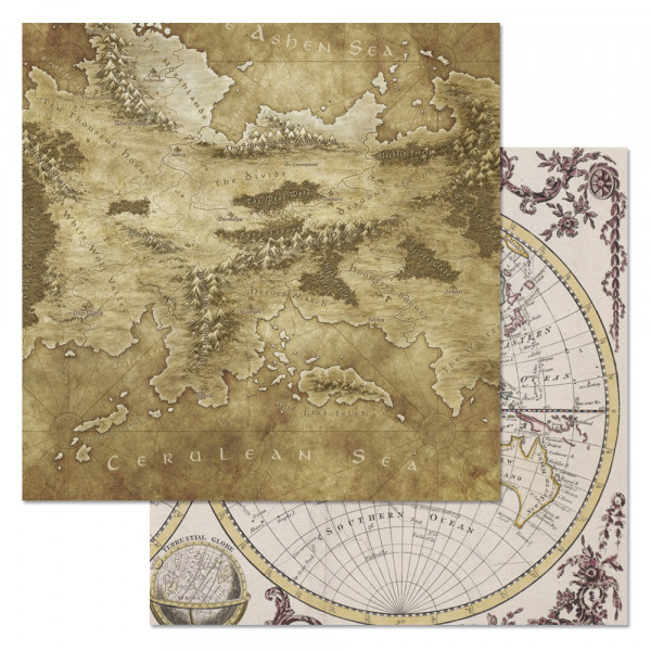 Бумага из коллекции "Фономикс. Карты" Том 1, номер 9  (ScrapMania)