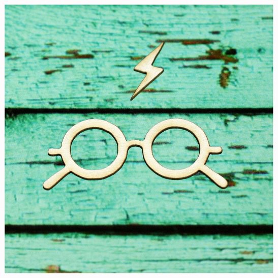 Фигурка из чипборда из коллекции "Гарри Поттер" Очки и молния (Россия)