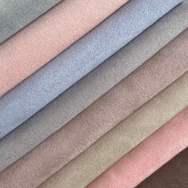 Искусственная замша двусторонняя стрейч, отрез 35*50 см (+/- 2 см), цвет в ассортименте (Корея)