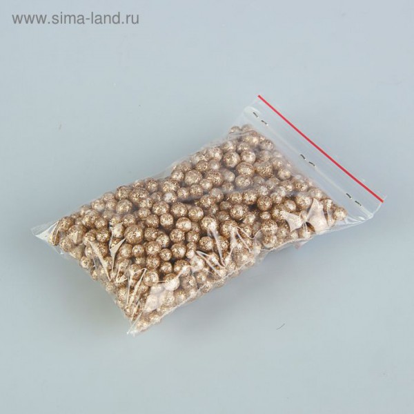Декоративный наполнитель "Волшебные шарики", размер 4-7 мм, цвет Бронзовый блеск (АртУзор)