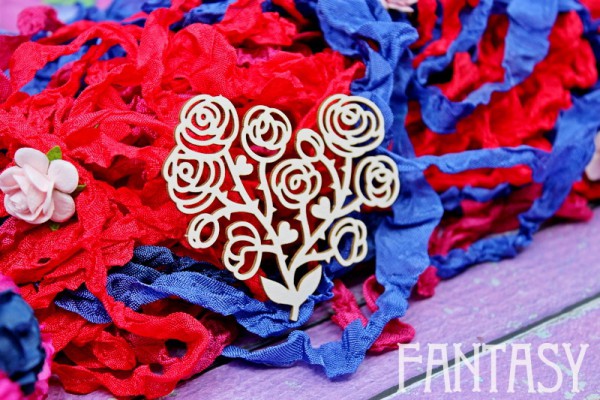 Чипборд из коллекции "Алиса" Букет роз  (Fantasy, Россия)