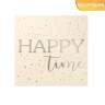 Наклейка-переводка с серебряным фольгированием "Happy time", 10 × 10 см (АртУзор, Россия)