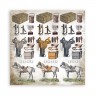 Набор бумаги из коллекции "Horses" (Лошади), 10 листов (Stamperia)