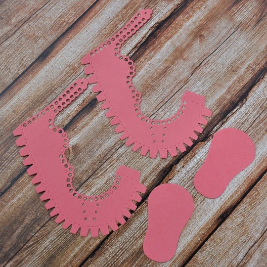 Вырубное изделие "Пинетки объемные" (развертка), 1 штука, цвет по выбору