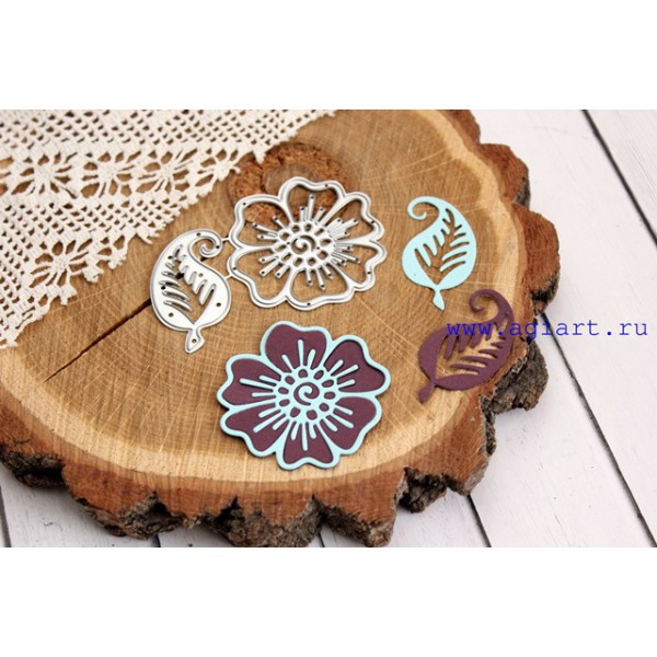 Нож для вырубки "Цветок с листочком" (Agiart, Россия)