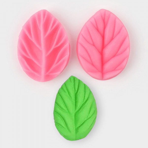 Молд для творчества "Лист вишни", 2 части, силикон (Артузор)