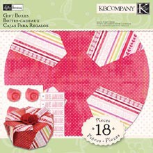 Набор подарочных 6-угольных коробочек из коллекции Valentine (K&Company)