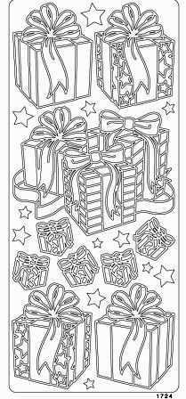 Контурные наклейки "С праздником", цвет Золото (Scrapberry's)  