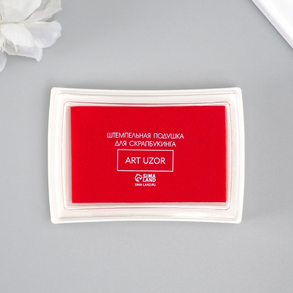 Штемпельная подушка, цвет Красный (АртУзор)