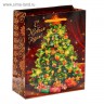 Пакет бумажный ламинированный вертикальный "Новогодняя елочка" 11*14*5 см