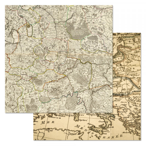 Бумага из коллекции "Фономикс. Карты" Том 1, номер 11  (ScrapMania)