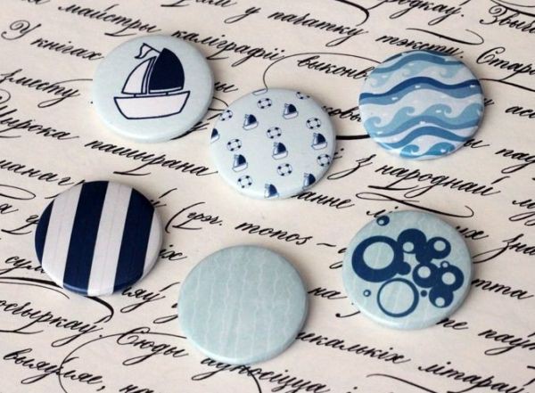 Набор фишек "Морской синий", 6 штук 