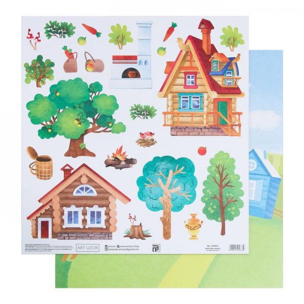 Бумага для скрапбукинга "В гостях у сказки" Элементы (для разрезания) (АртУзор)