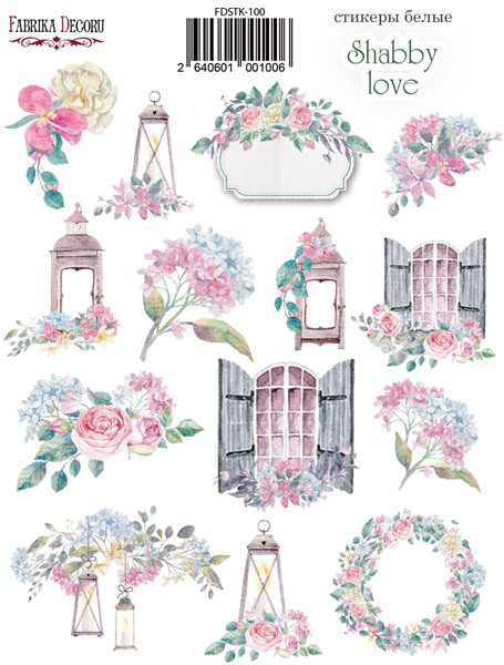 Стикеры из коллекции "Shabby Love" (Фабрика декору, Украина)