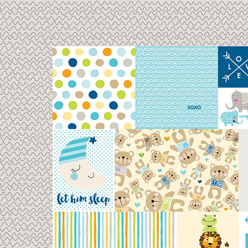 Бумага из коллекции "Baby Cute Boy" Daily Details (для разрезания) (Bella BLVD)  