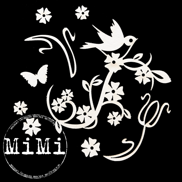 Набор чипборда из коллекции "Цветущая весна", 8 шт. (FLEUR design)