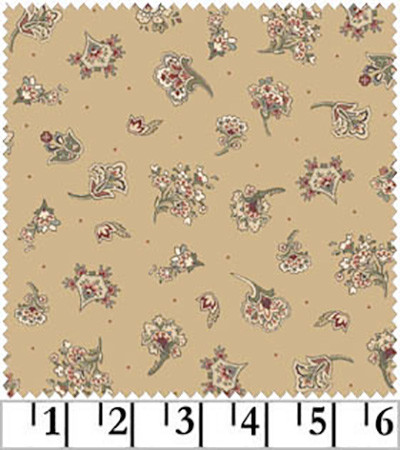 Отрез ткани для пэчворка, коллекция PEPPY Country French, цвет Песочный, 50*55 см, 100% хлопок (США)