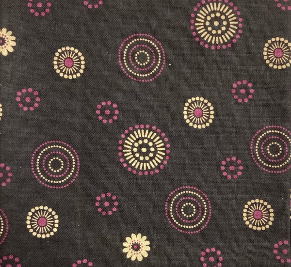 Отрез ткани для пэчворка, коллекция Melrose 4124, цвет Черный, 50*55 см, 100% хлопок (США)