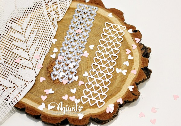 Нож для вырубки "Фоновый Любимые сердечки" (Agiart, Россия) 