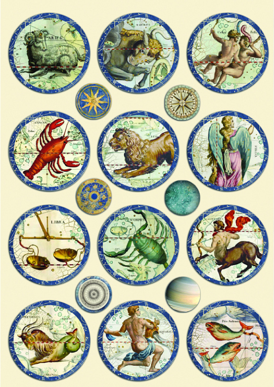 Набор высечных декоративных элементов из дерева из коллекции "Cosmos Infinity" (Stamperia)